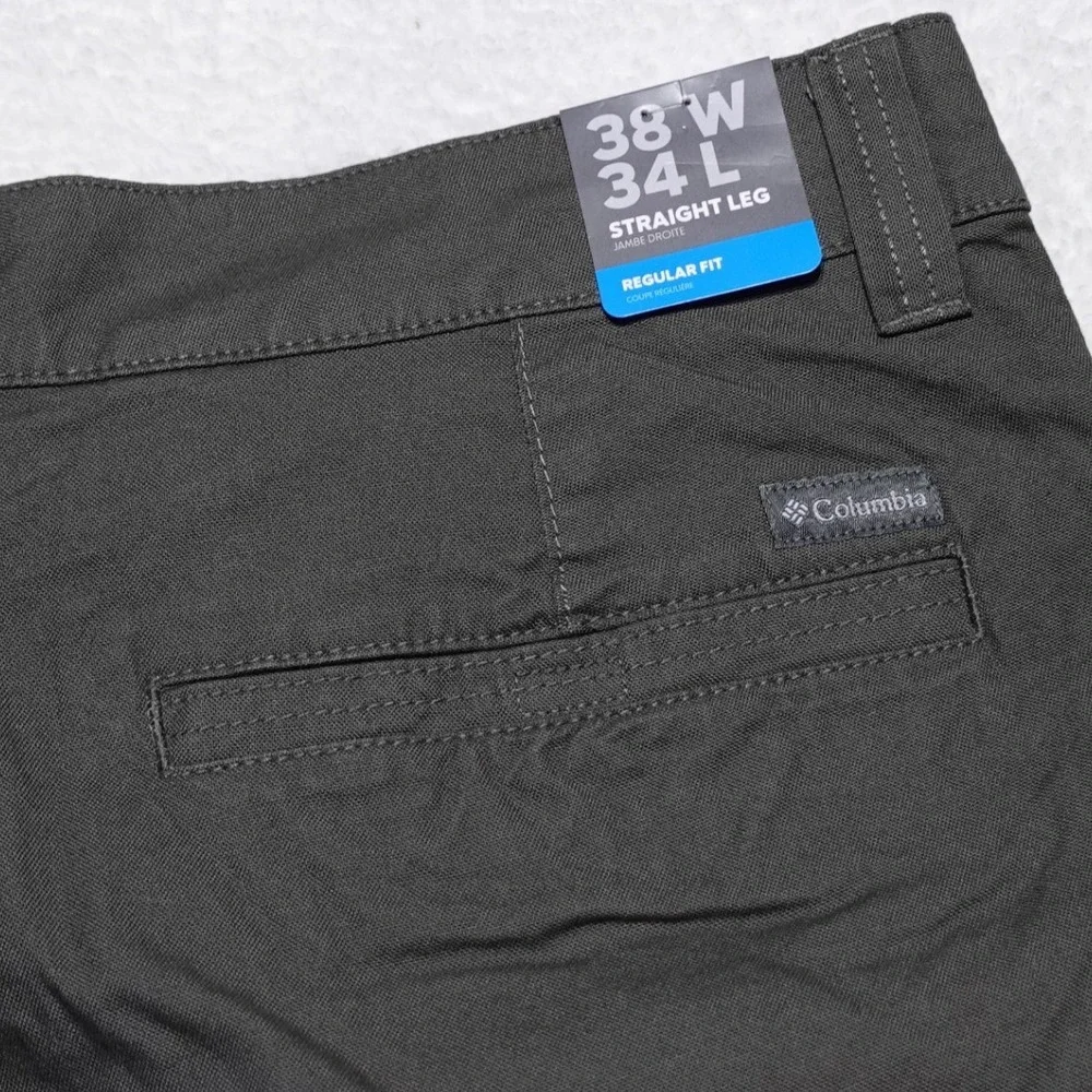 Columbia Flex ROC Pant Mens 38x34 Grey Straight Leg Regular Fit AM0183-327